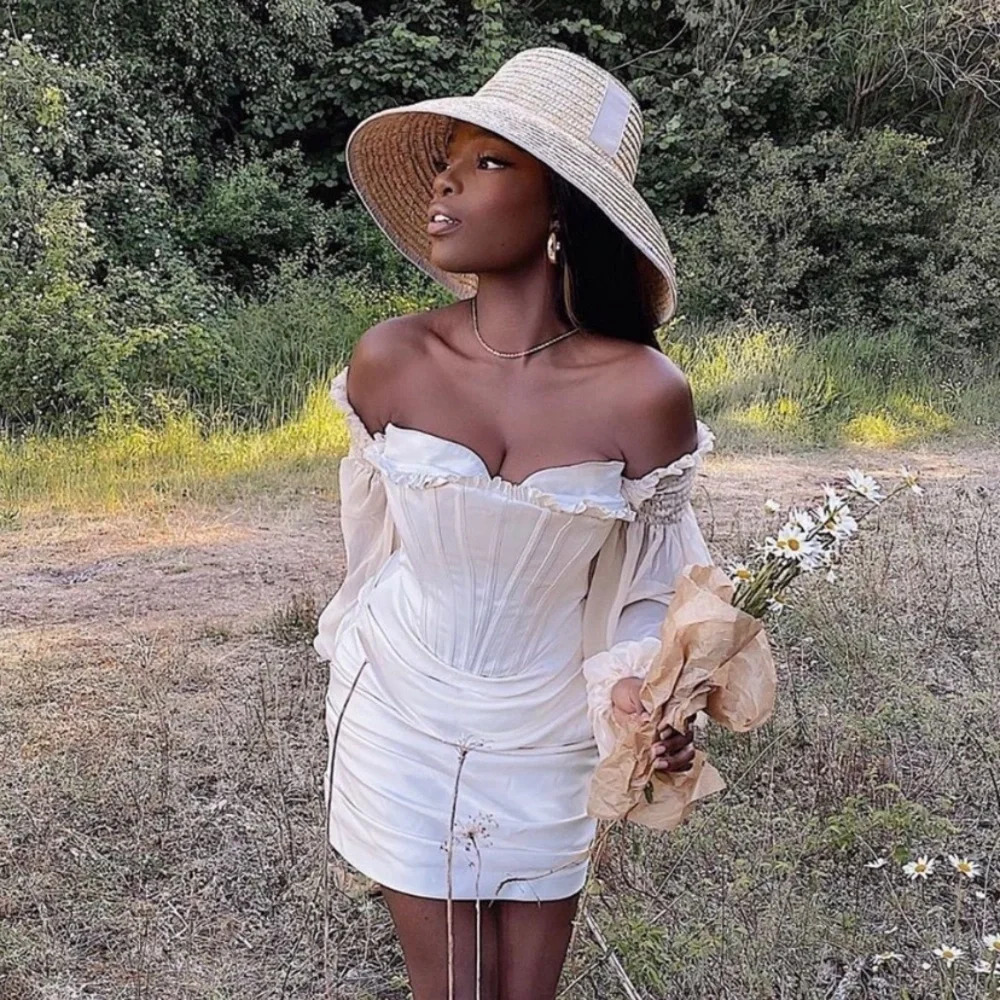 House of CB 'Beau' Ivory Draped Corset Dress NWOT size‎ L - Picture 16 of 16